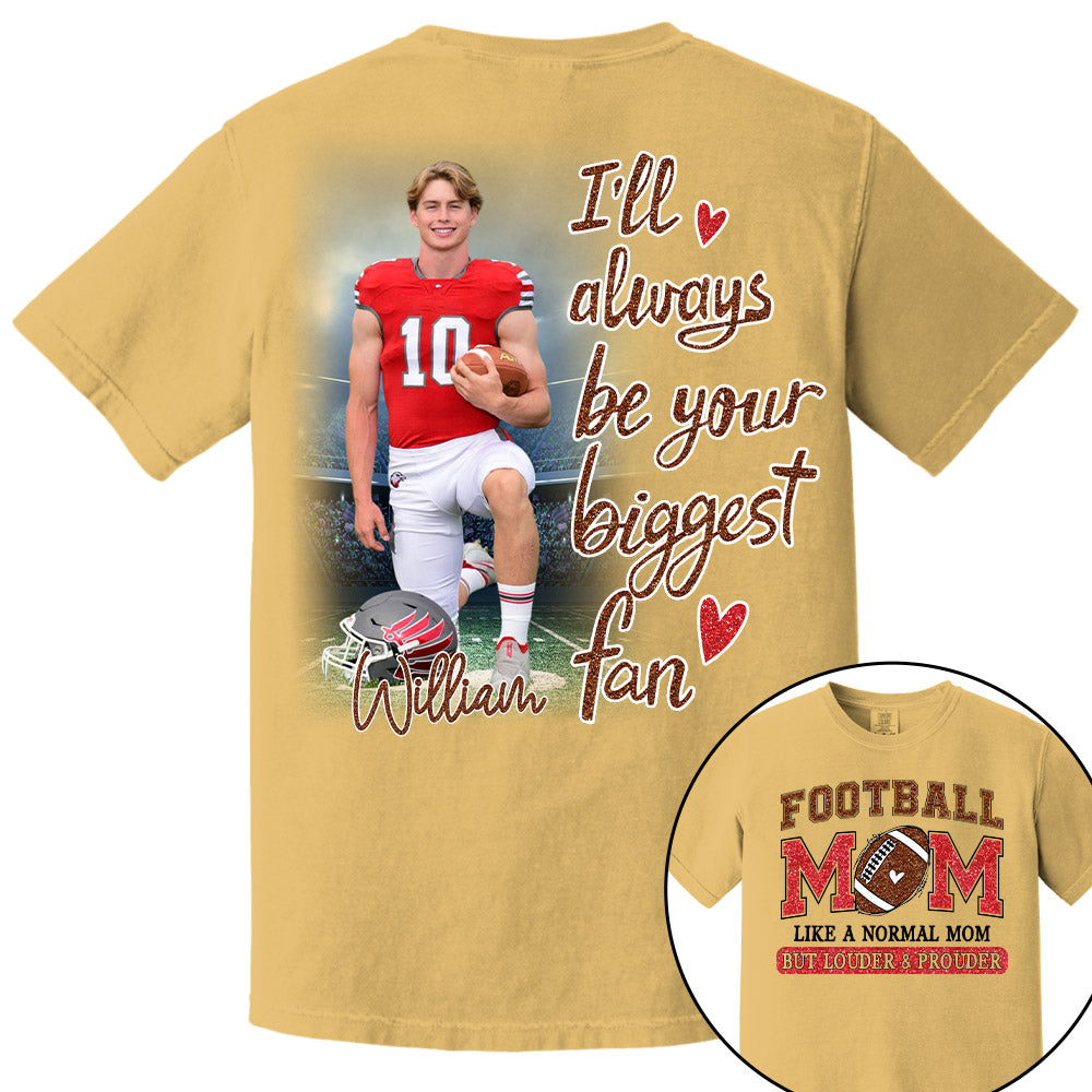 Football Mom Custom Photo Shirt Persionalized Gift For Football Mom Football Lovers Tu24 Pt99