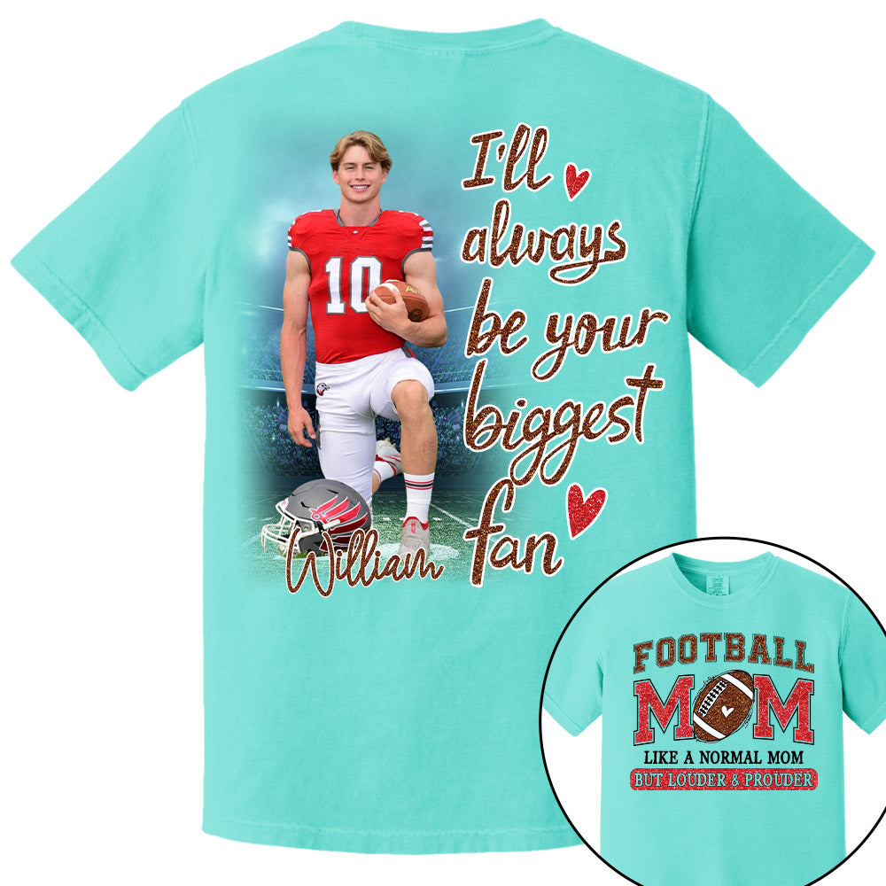 Football Mom Custom Photo Shirt Persionalized Gift For Football Mom Football Lovers Tu24 Pt99