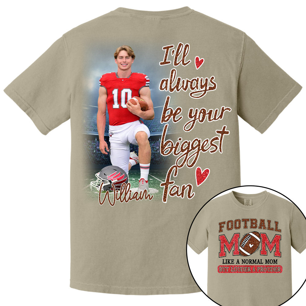 Football Mom Custom Photo Shirt Persionalized Gift For Football Mom Football Lovers Tu24 Pt99