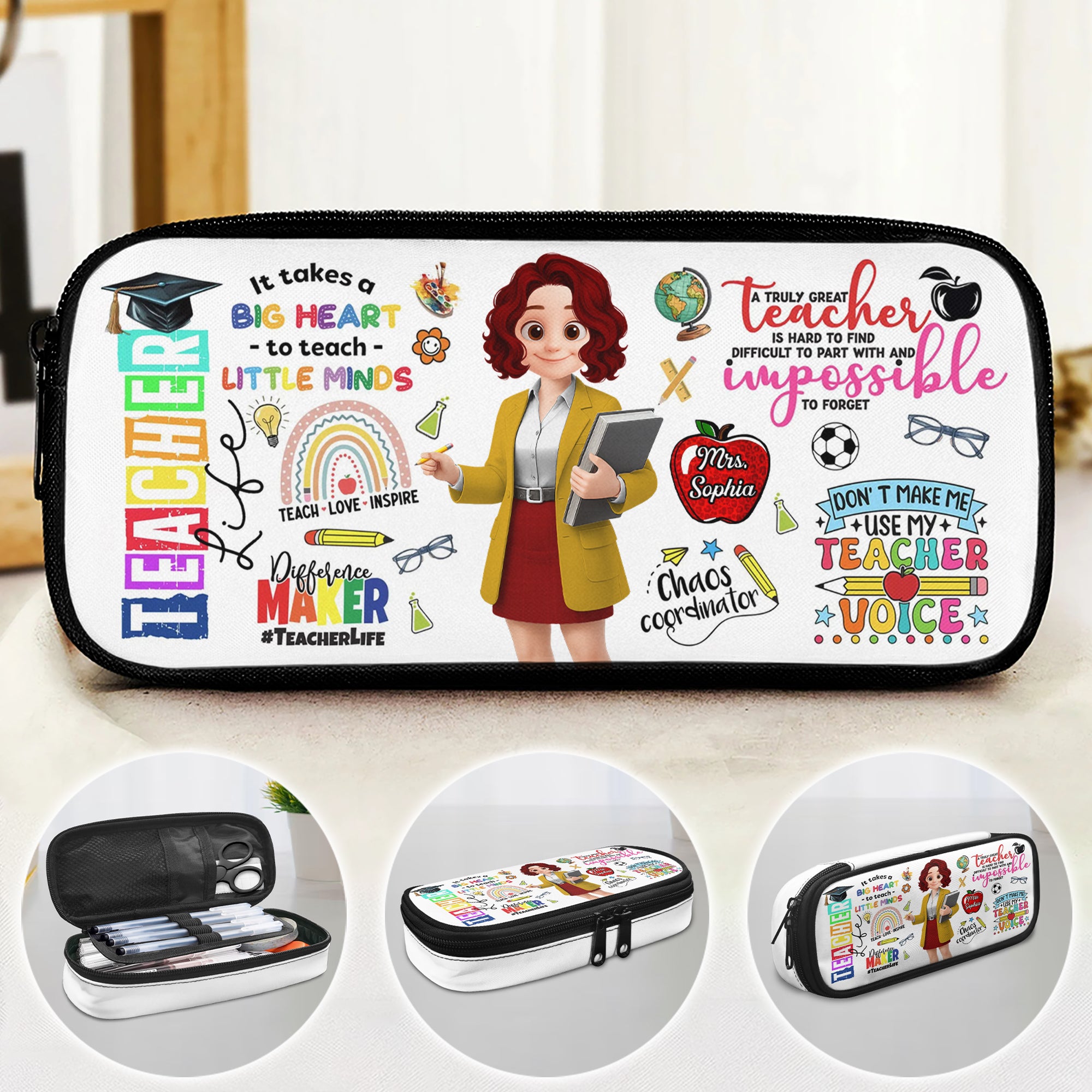 Personalized Teacher Pencil Case Gift For Teacher Tu24 Hv01