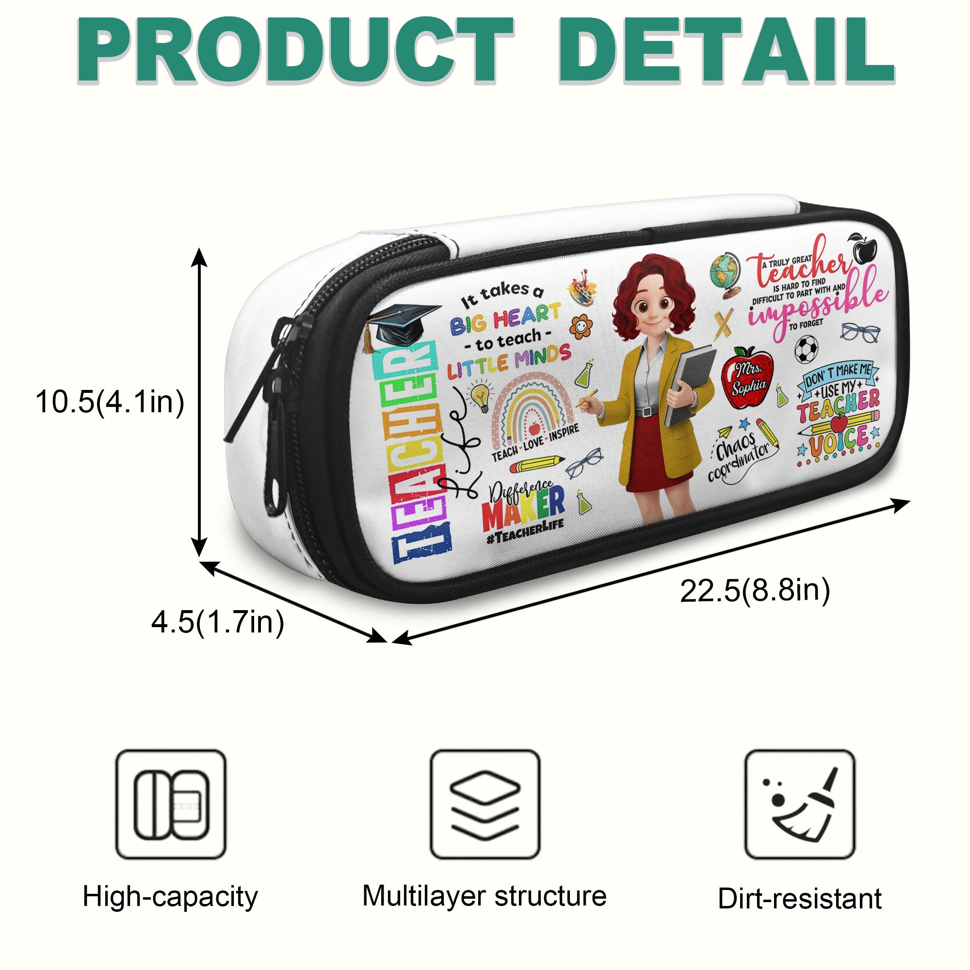 Personalized Teacher Pencil Case Gift For Teacher Tu24 Hv01