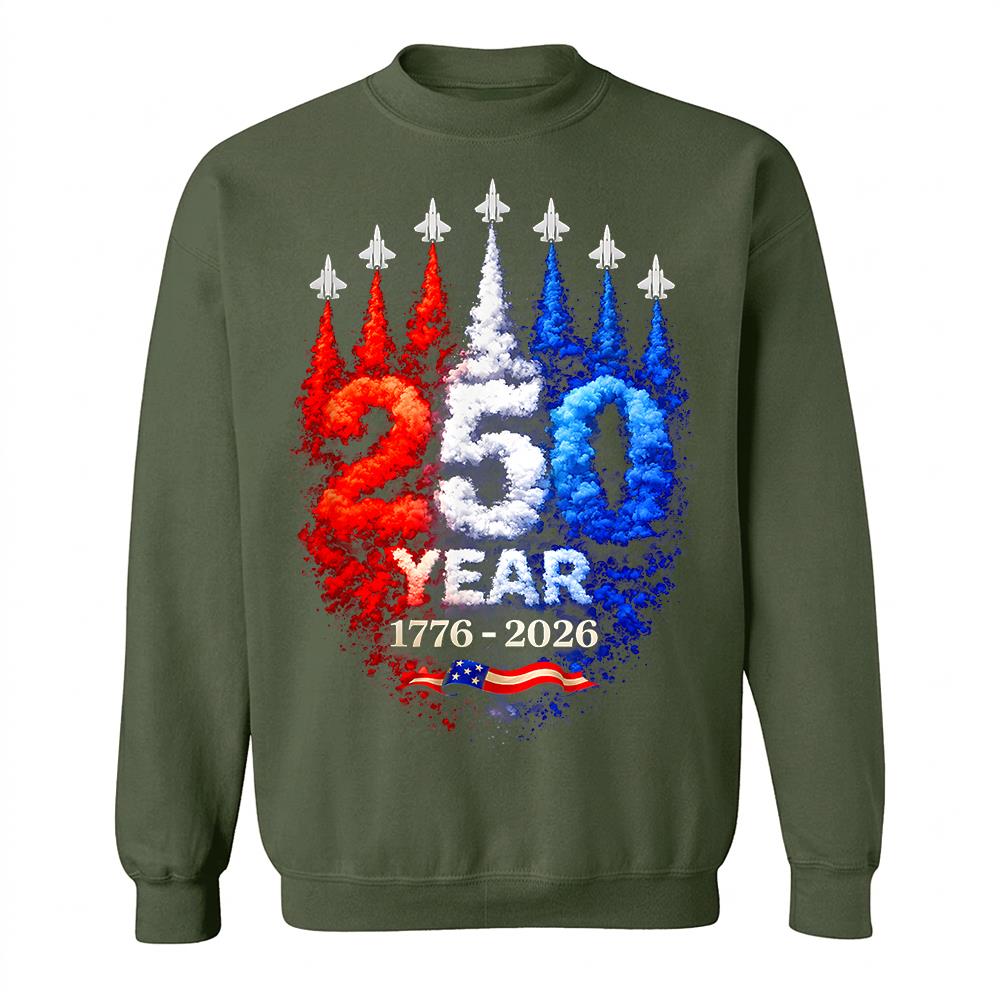 USA 250th Anniversary Patriotic T-Shirt, America 250 Years Fourth of July Tee Hv01