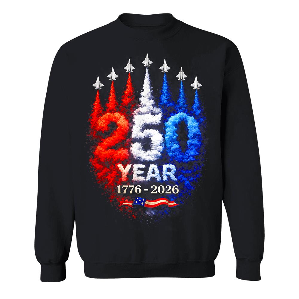USA 250th Anniversary Patriotic T-Shirt, America 250 Years Fourth of July Tee Hv01