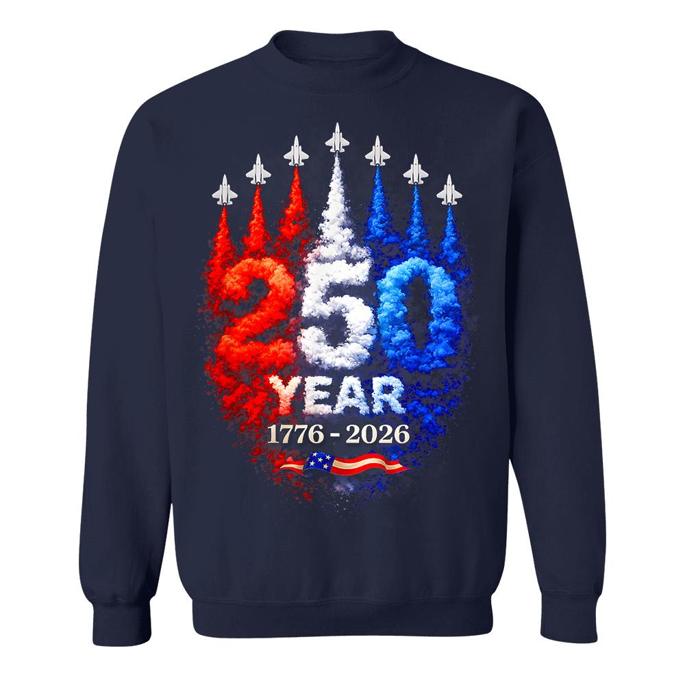 USA 250th Anniversary Patriotic T-Shirt, America 250 Years Fourth of July Tee Hv01