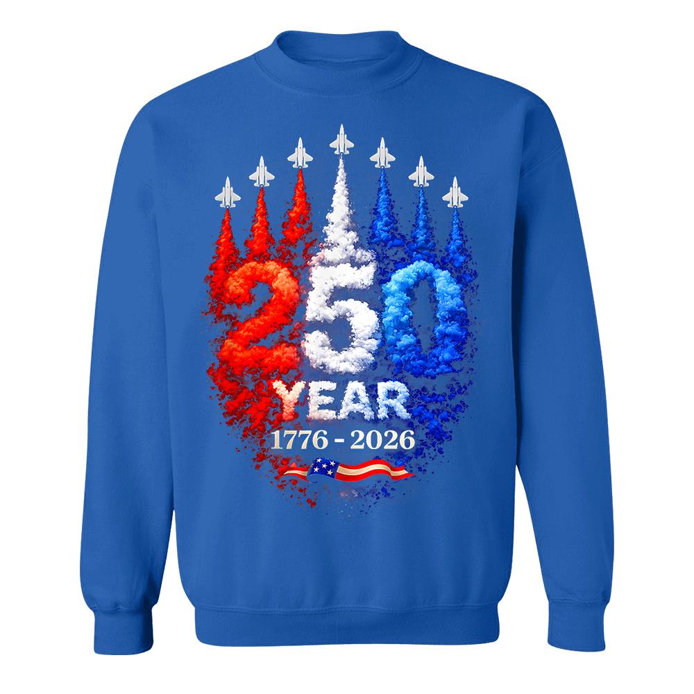 USA 250th Anniversary Patriotic T-Shirt, America 250 Years Fourth of July Tee Hv01