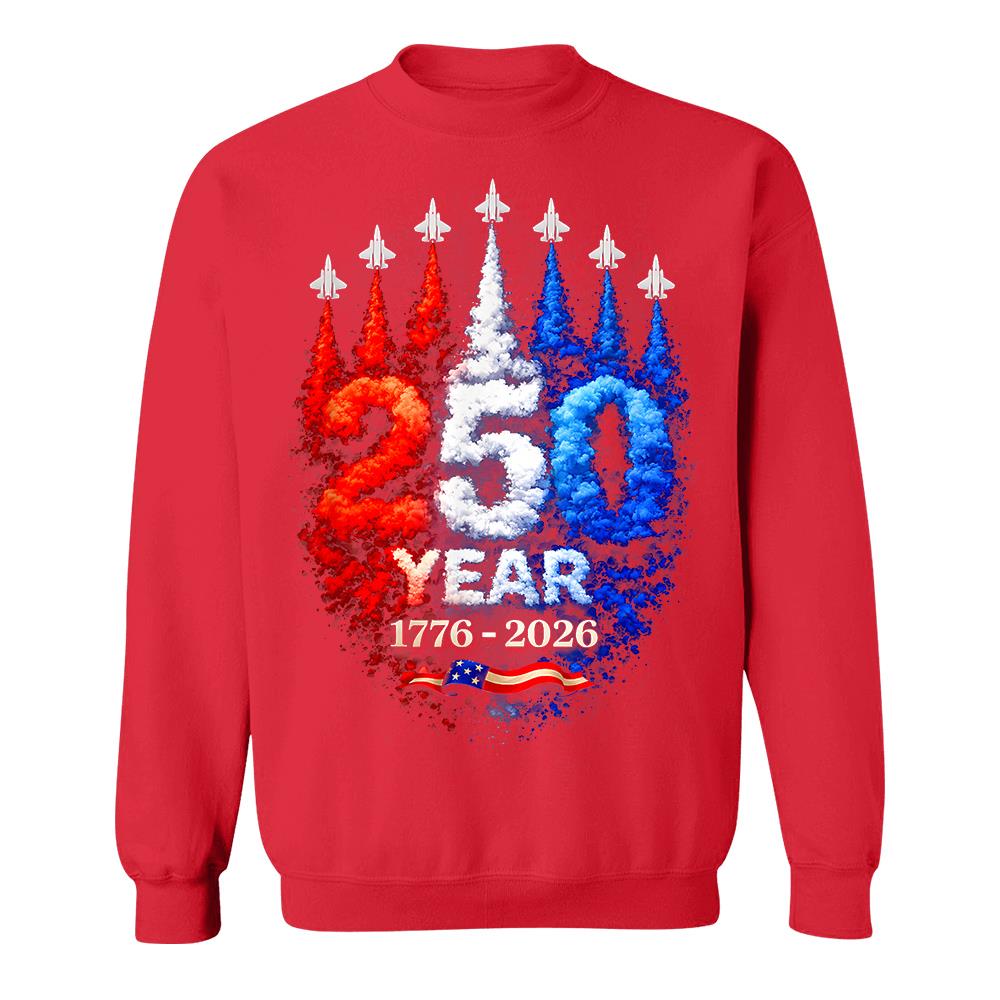 USA 250th Anniversary Patriotic T-Shirt, America 250 Years Fourth of July Tee Hv01