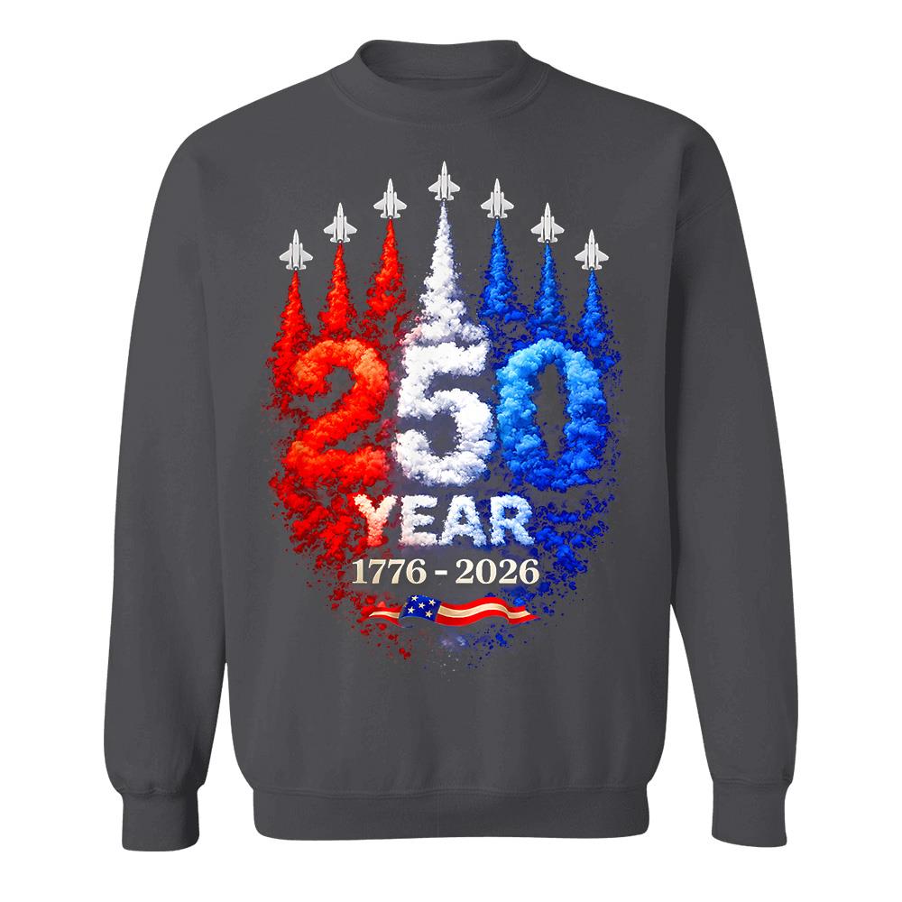 USA 250th Anniversary Patriotic T-Shirt, America 250 Years Fourth of July Tee Hv01