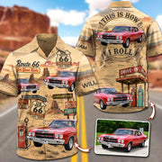Celebrate 100 Years of Road Route 66 - Heritage Road American - Custom Vehicle Photo Hawaiian Shirt A2110 Pt99