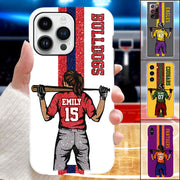 Personalized Custom Clipart Phone Case For Softball Family Lovers Tu24