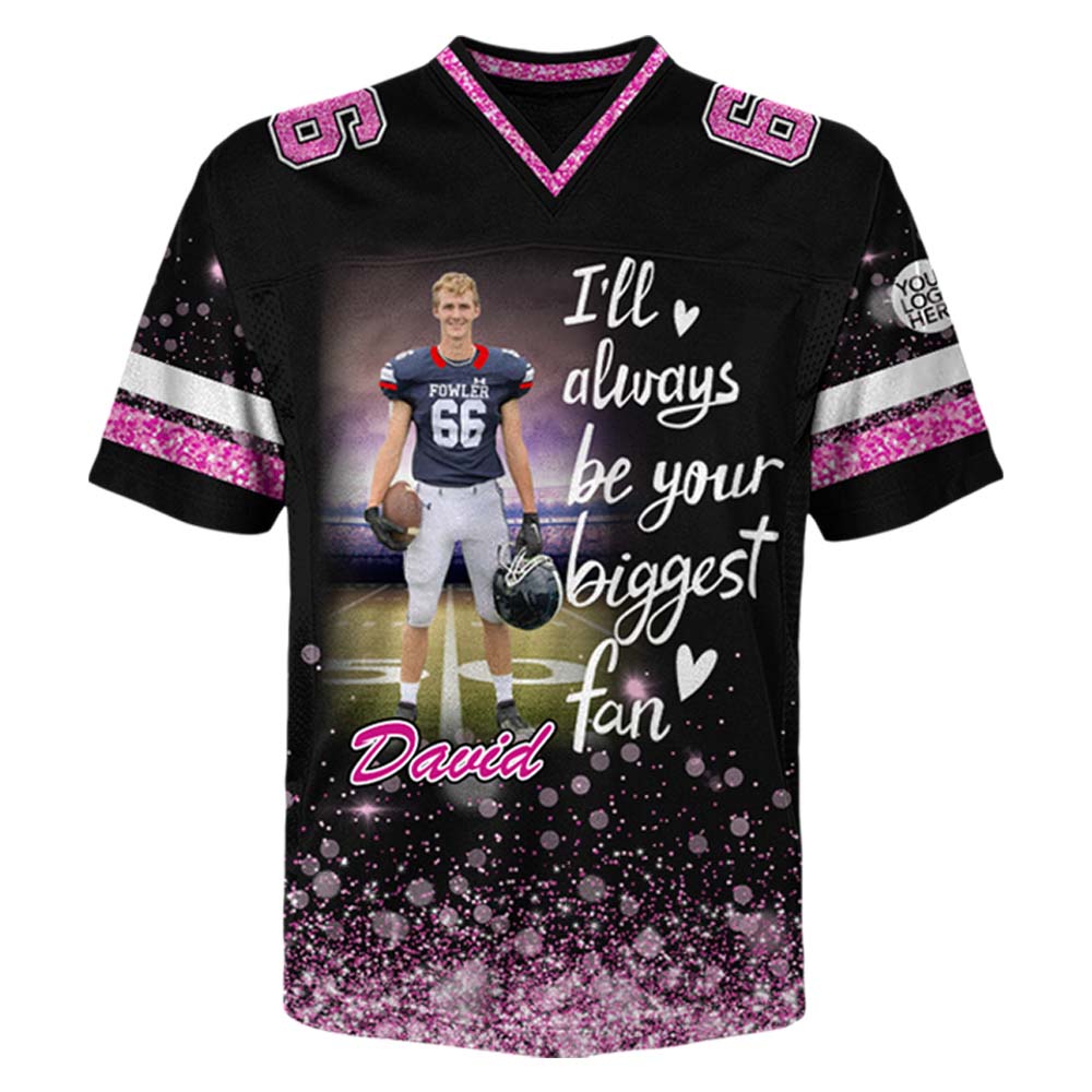 Custom Photo Football Jersey For Football Lovers - Personalizef All Over Print Shirt For Football Player NA04 Pt99