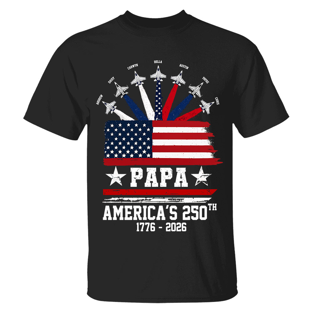 Custom Papa America 250th Anniversary, Gift For Dad Grandpa L0411 TH23