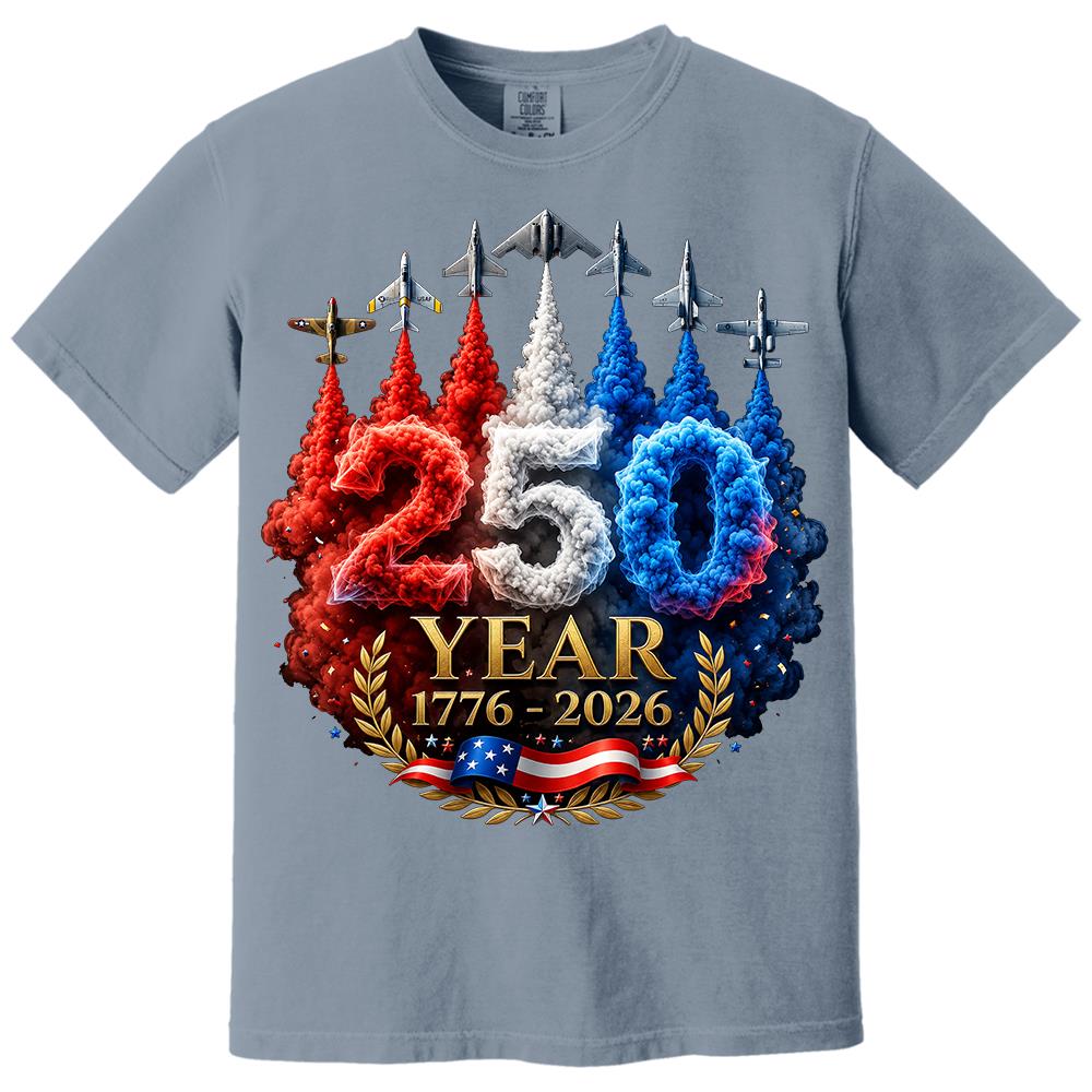 USA 250th Anniversary Patriotic T-Shirt, America 250 Years 4th of July Tee Hv01
