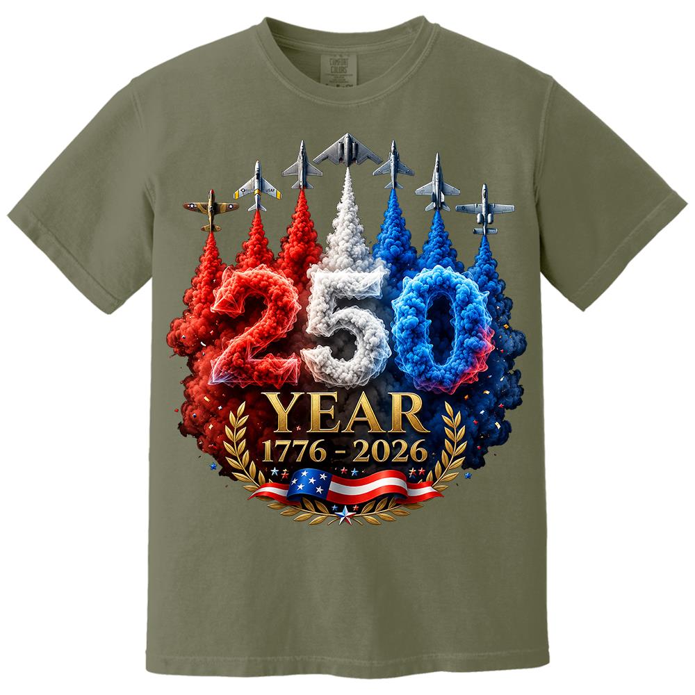 USA 250th Anniversary Patriotic T-Shirt, America 250 Years 4th of July Tee Hv01