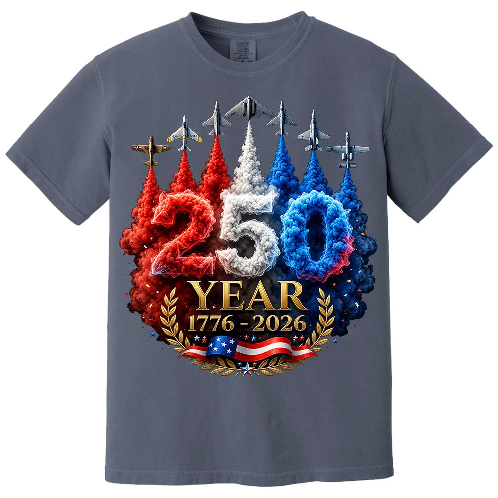 USA 250th Anniversary Patriotic T-Shirt, America 250 Years 4th of July Tee Hv01