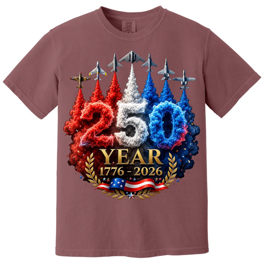 USA 250th Anniversary Patriotic T-Shirt, America 250 Years 4th of July Tee Hv01
