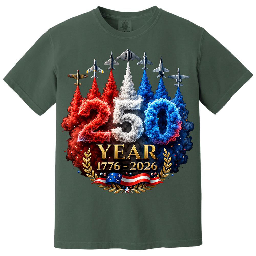 USA 250th Anniversary Patriotic T-Shirt, America 250 Years 4th of July Tee Hv01
