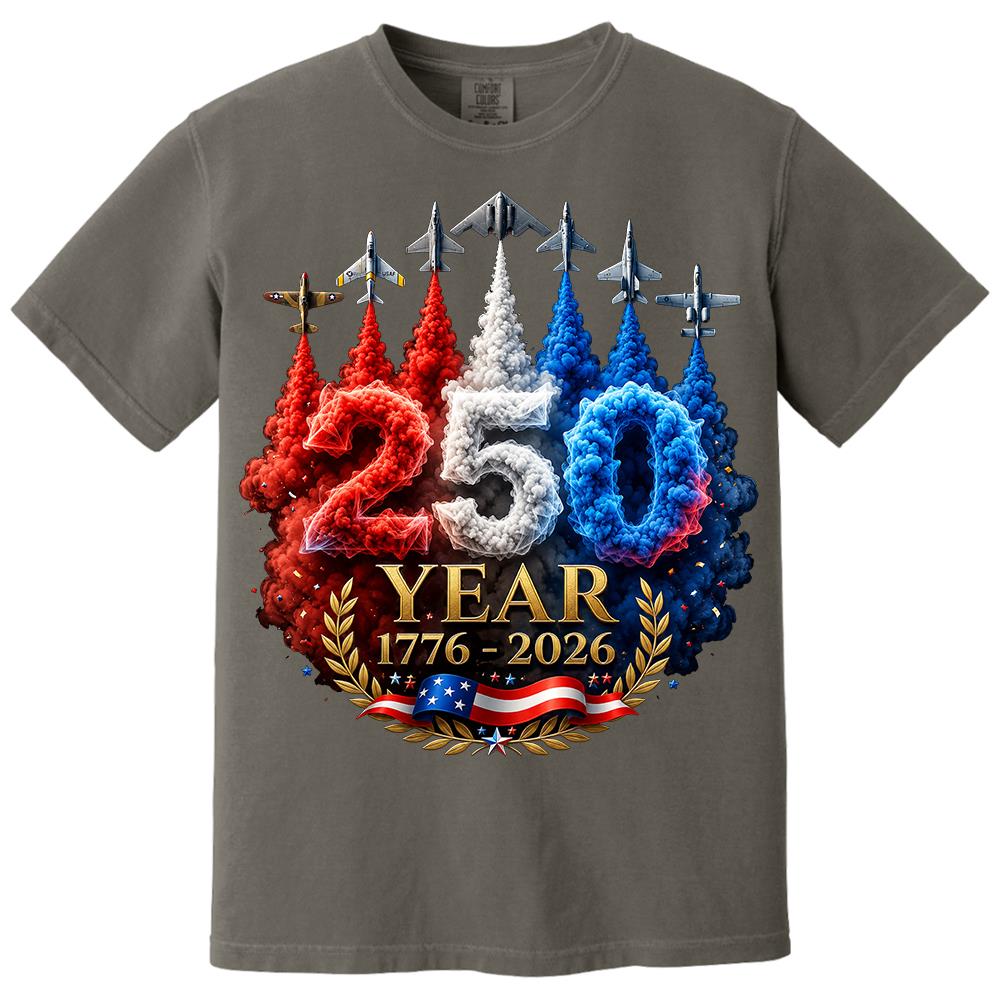 USA 250th Anniversary Patriotic T-Shirt, America 250 Years 4th of July Tee Hv01
