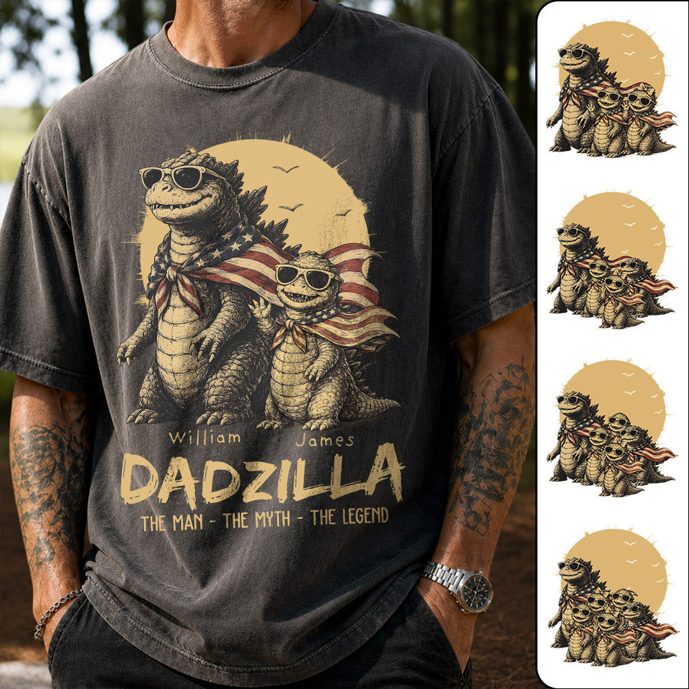 Custom Dadzilla The Man The Myth The Legend Shirt , Gifts For Father Day L0411 VH01