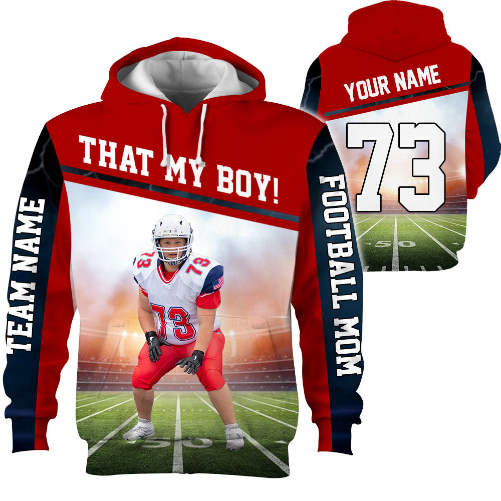 I Will Always Be Your Biggest Fan Personalized All Over Print Shirt For Football Mom Grandma Sport Family K1702