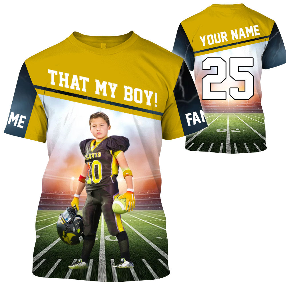 I Will Always Be Your Biggest Fan Personalized All Over Print Shirt For Football Mom Grandma Sport Family K1702
