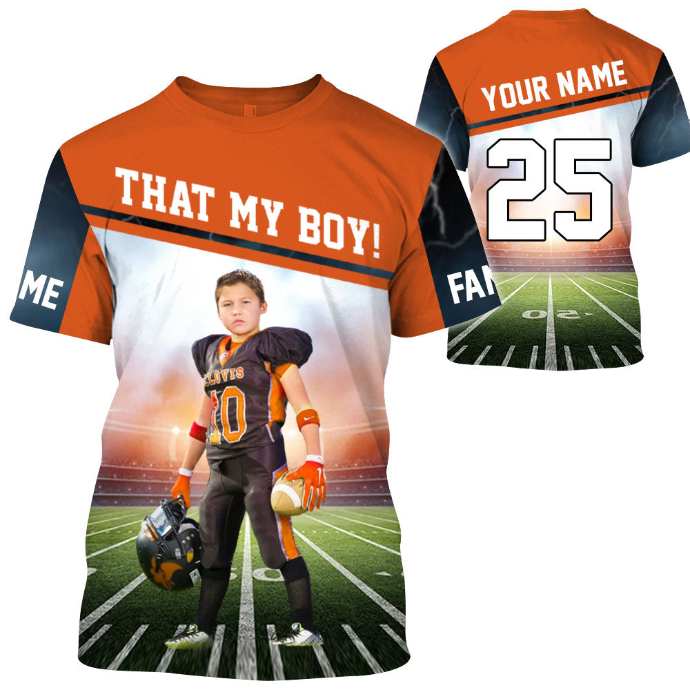 I Will Always Be Your Biggest Fan Personalized All Over Print Shirt For Football Mom Grandma Sport Family K1702