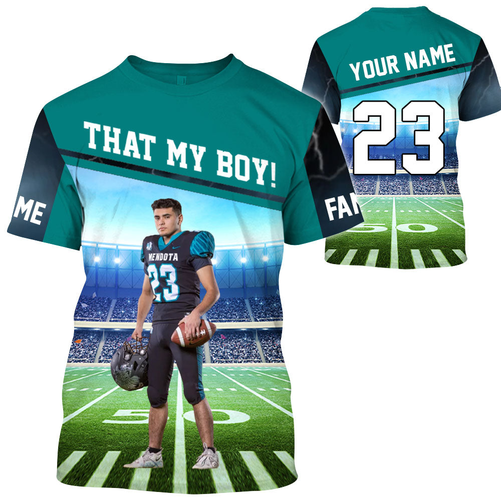 I Will Always Be Your Biggest Fan Personalized All Over Print Shirt For Football Mom Grandma Sport Family K1702