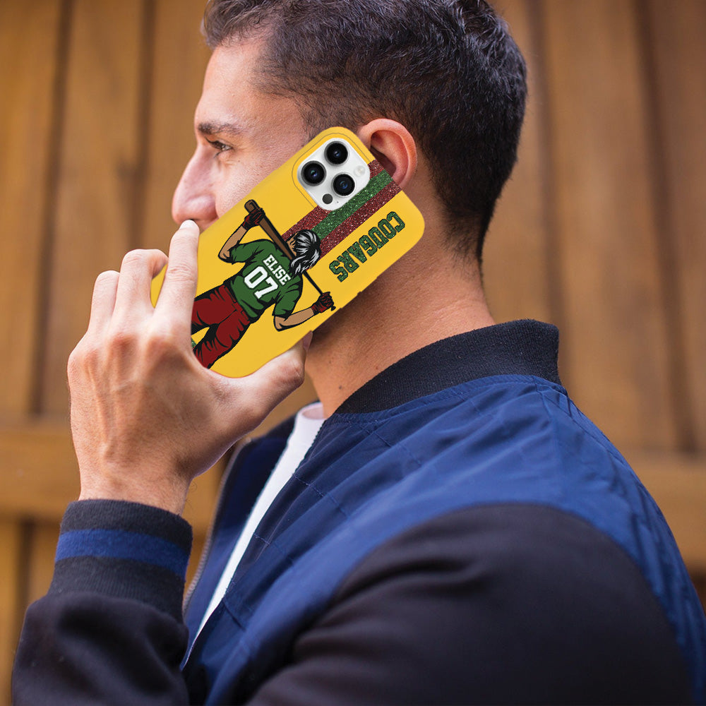 Personalized Custom Clipart Phone Case For Softball Family Lovers Tu24