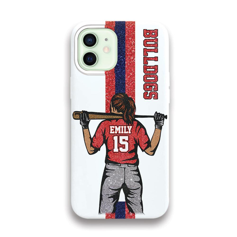 Personalized Custom Clipart Phone Case For Softball Family Lovers Tu24
