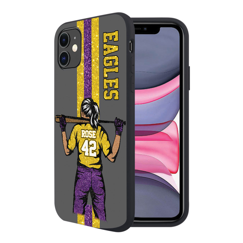 Personalized Custom Clipart Phone Case For Softball Family Lovers Tu24
