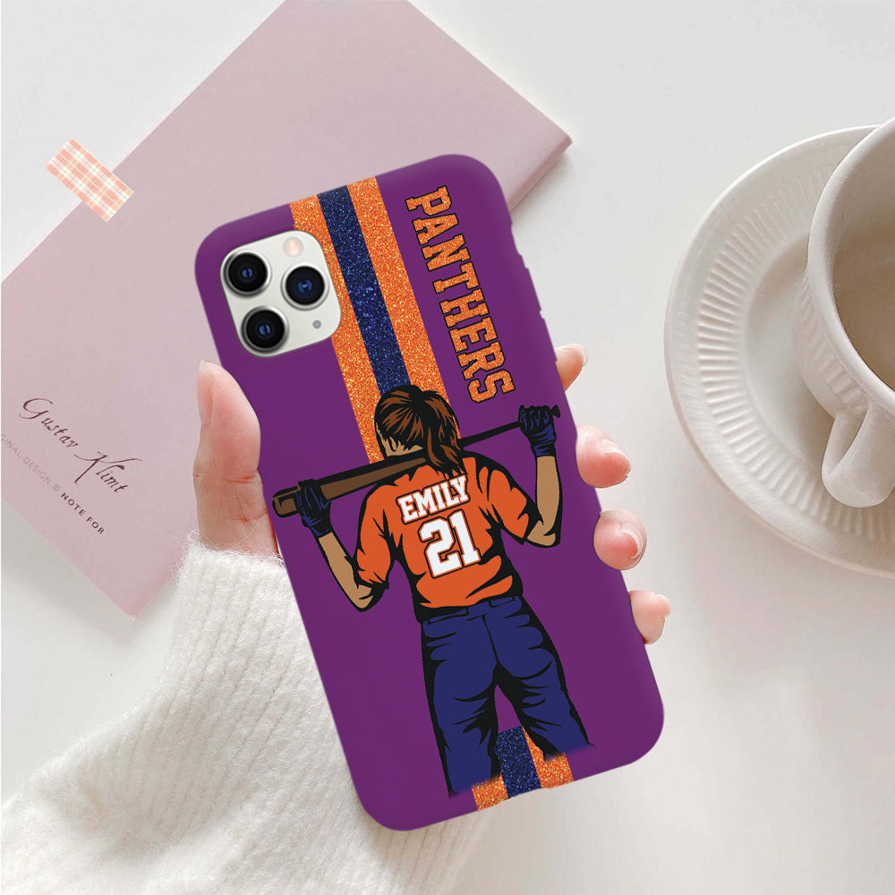 Personalized Custom Clipart Phone Case For Softball Family Lovers Tu24