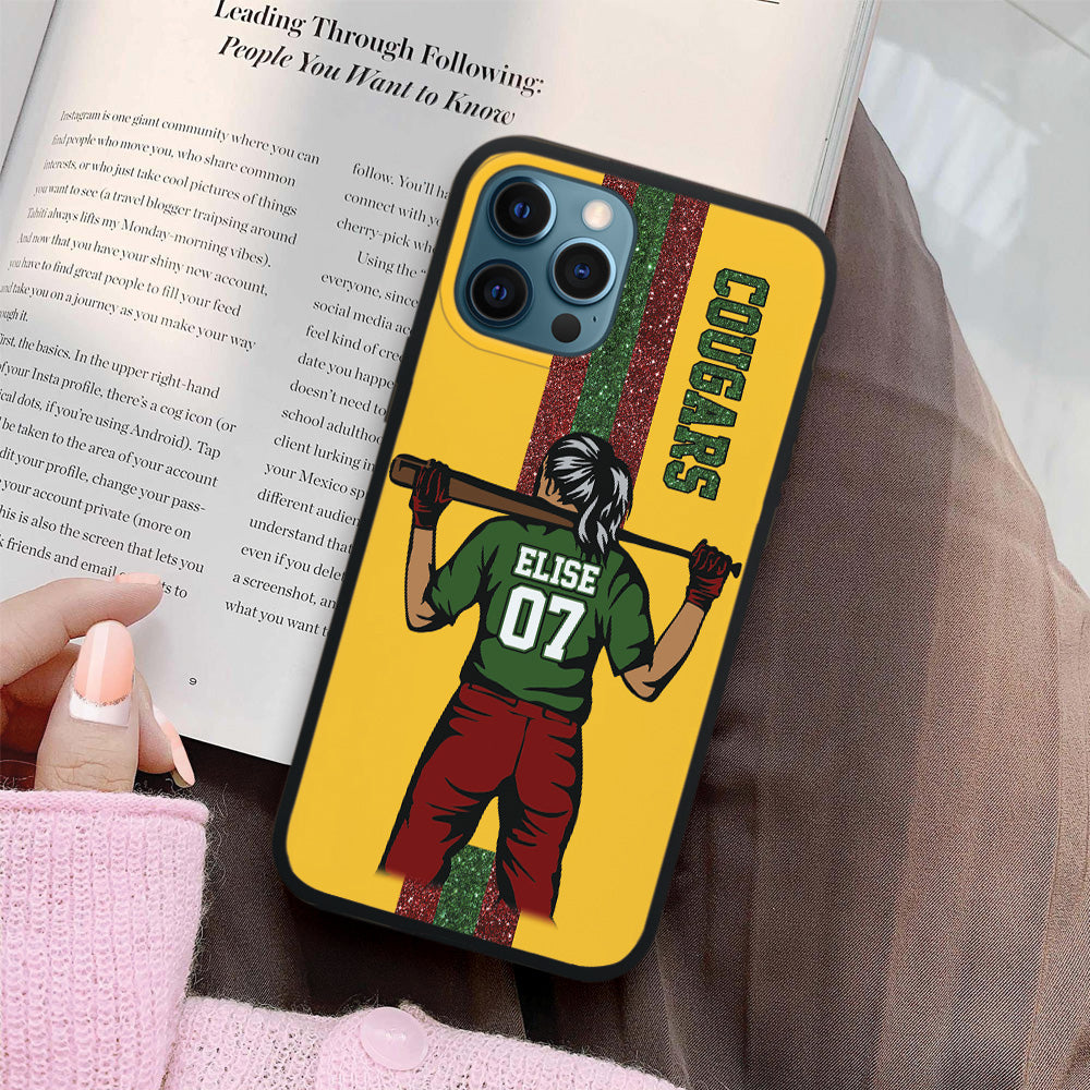 Personalized Custom Clipart Phone Case For Softball Family Lovers Tu24