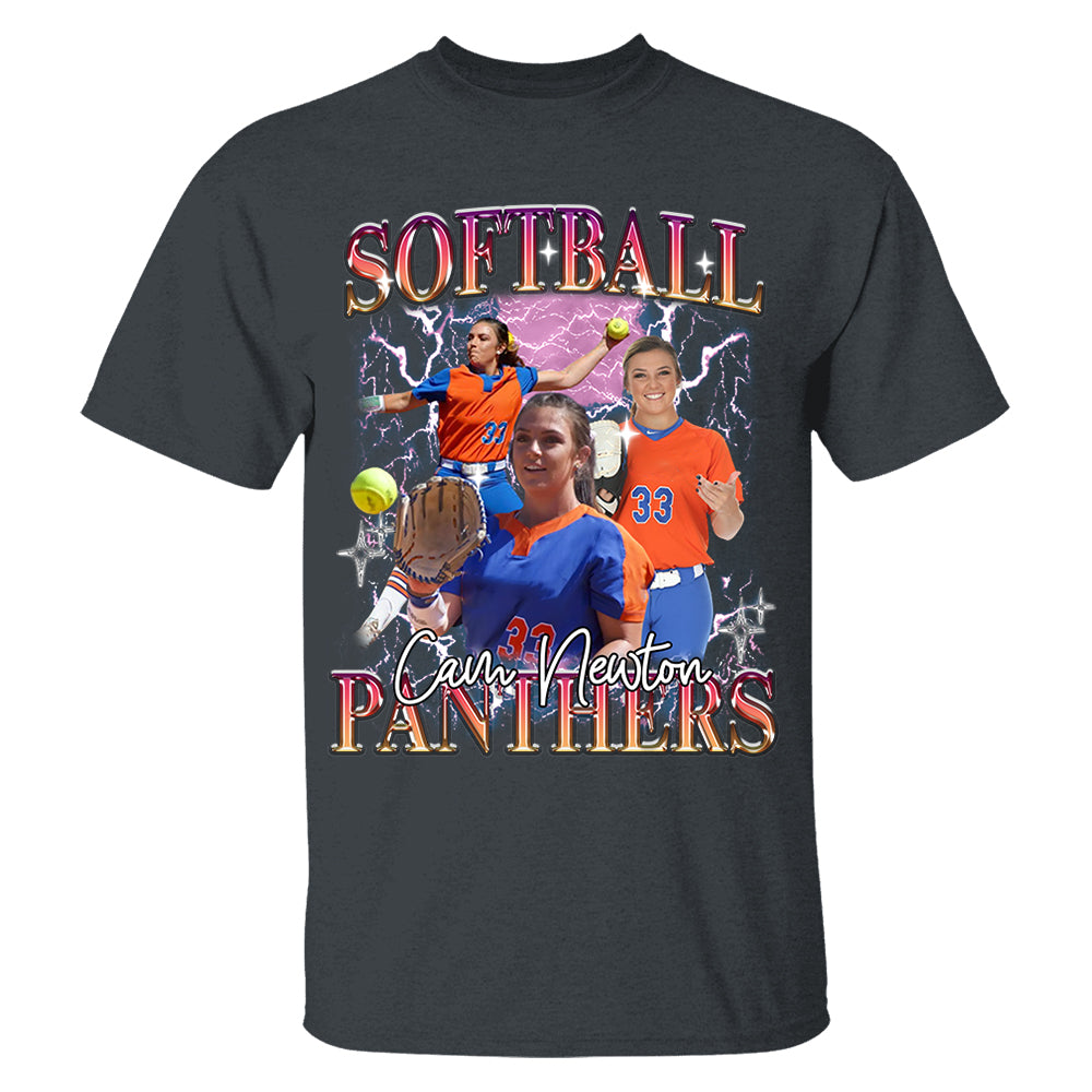 Custom Game Day Softball Bootleg Shirt 90s Vintage Bootleg Custom Face Personalized T Shirt