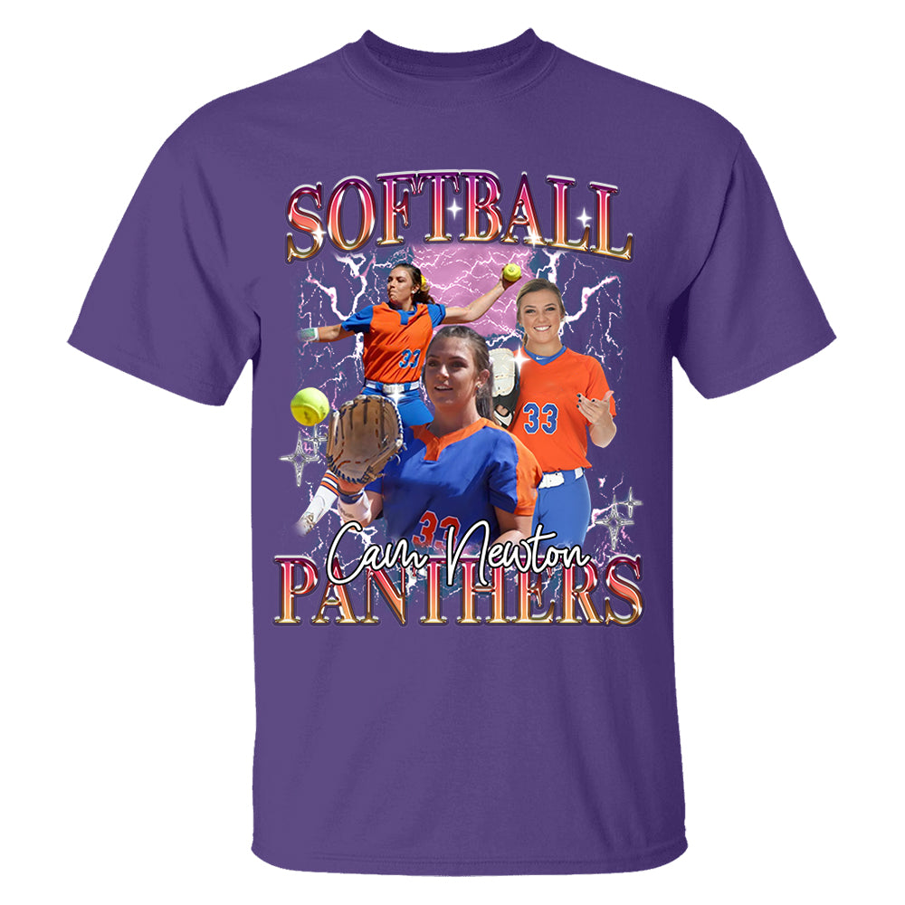 Custom Game Day Softball Bootleg Shirt 90s Vintage Bootleg Custom Face Personalized T Shirt