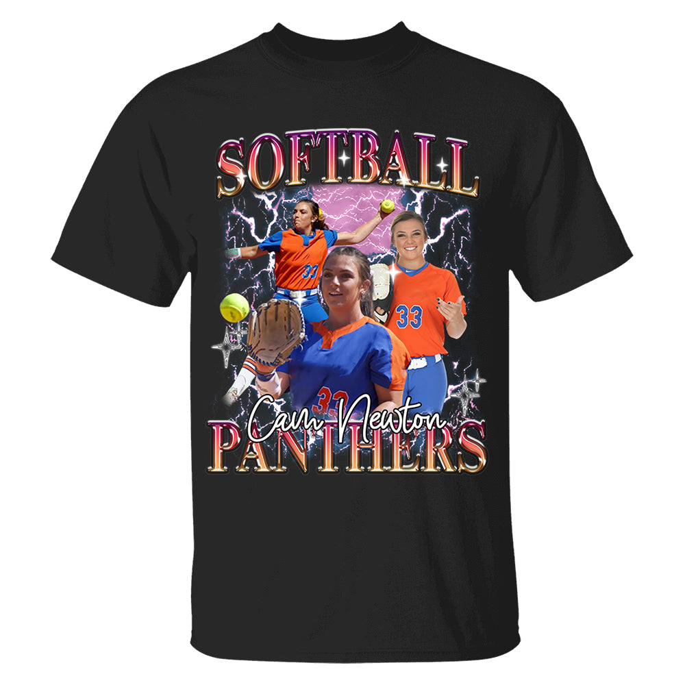 Custom Game Day Softball Bootleg Shirt 90s Vintage Bootleg Custom Face Personalized T Shirt