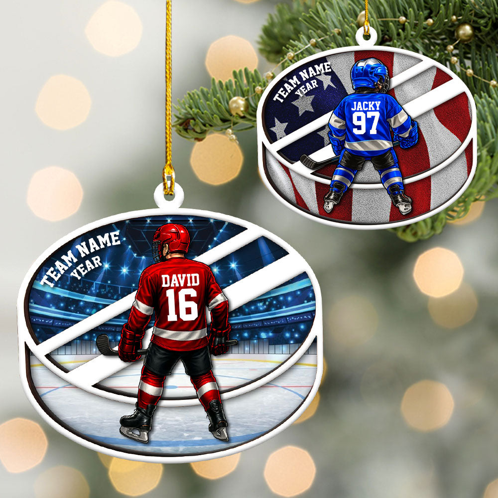 Hockey Player Ornament - Personalized Gifts For Players A2110 Pt99
