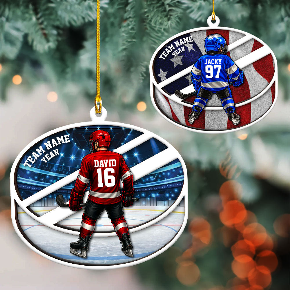 Hockey Player Ornament - Personalized Gifts For Players A2110 Pt99