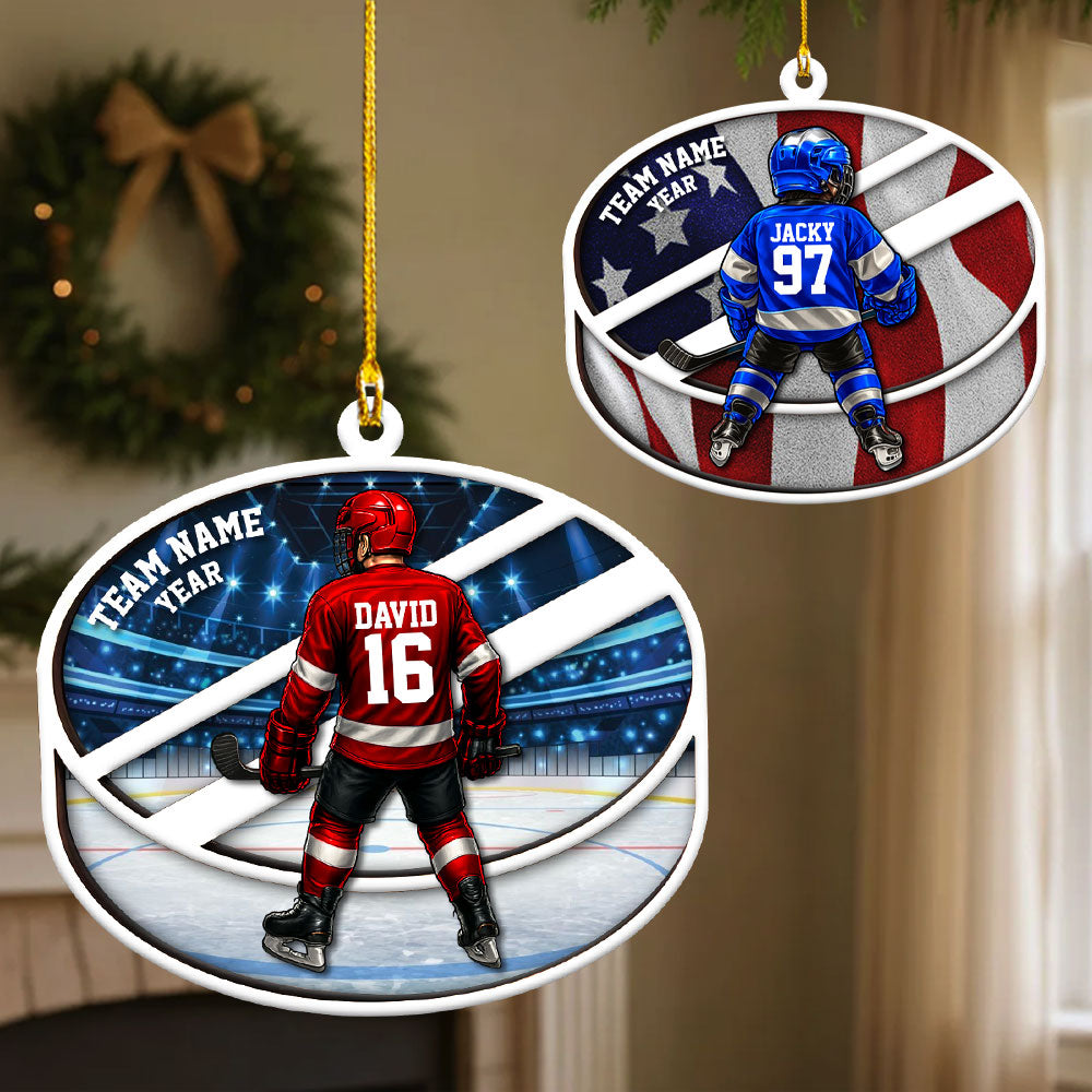 Hockey Player Ornament - Personalized Gifts For Players A2110 Pt99