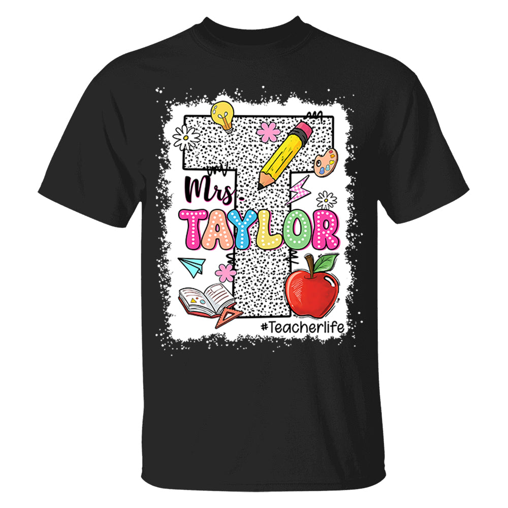 Teacher Name Custom Design, Back To School Teacher Personalized Shirt, Appreciation Gift For Teacher Tu24 Do99