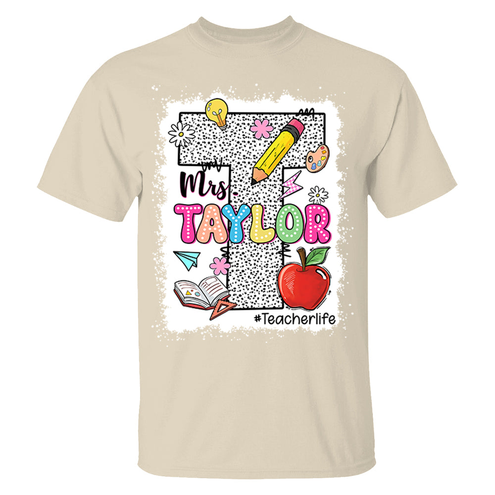 Teacher Name Custom Design, Back To School Teacher Personalized Shirt, Appreciation Gift For Teacher Tu24 Do99