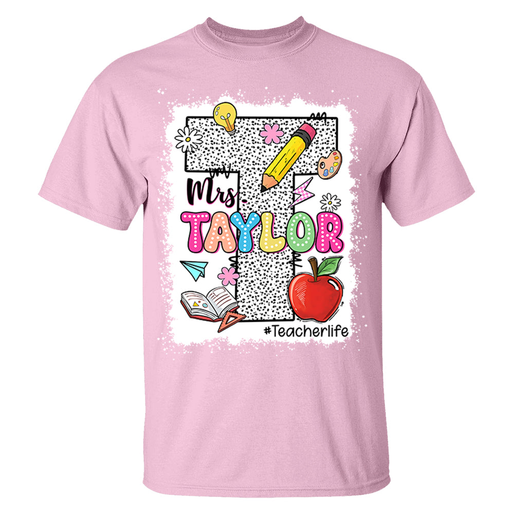 Teacher Name Custom Design, Back To School Teacher Personalized Shirt, Appreciation Gift For Teacher Tu24 Do99