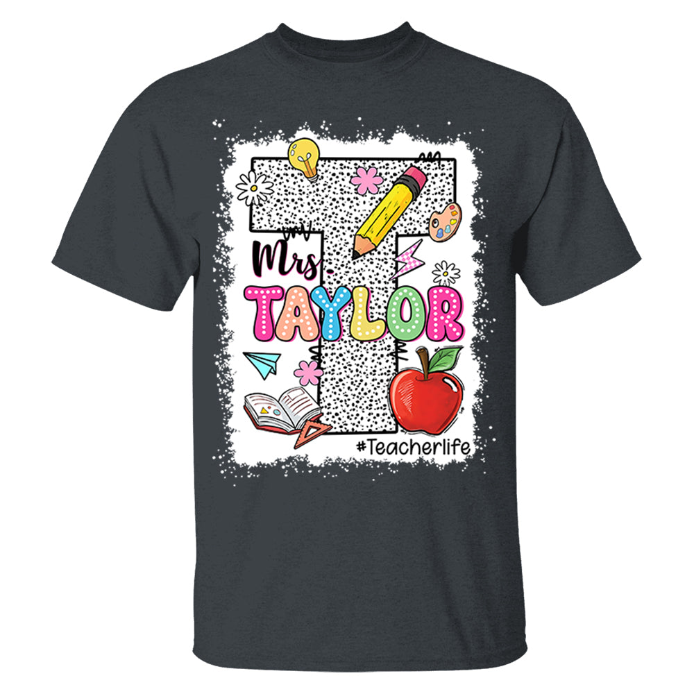 Teacher Name Custom Design, Back To School Teacher Personalized Shirt, Appreciation Gift For Teacher Tu24 Do99
