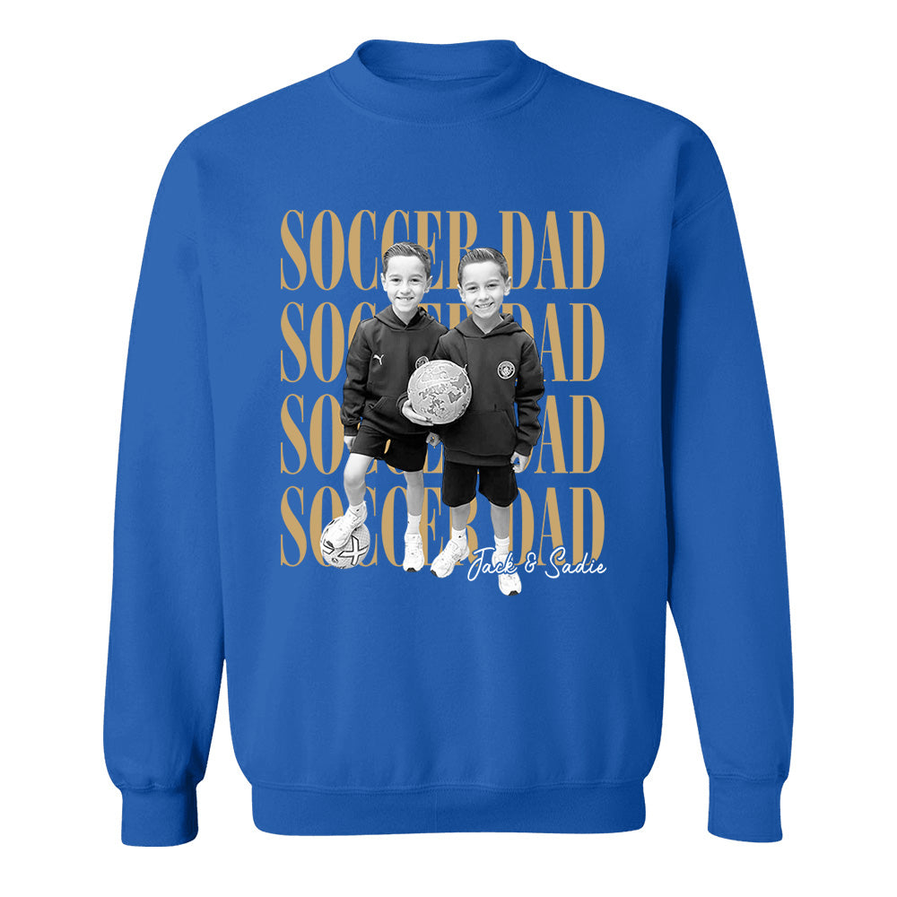 Soccer Dad Shirt, Personalized Photo Shirt for Dad, Custom Soccer Dad Tee, Father’s Day Gift for Soccer Dad, Sports Dad T-Shirt Na02 VH01