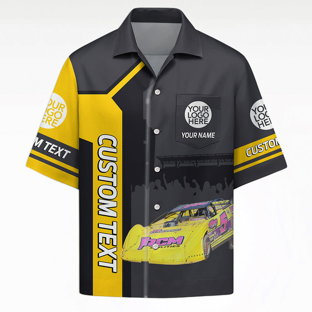 Summer Nights and Dirt Track Lights - Custom Photo Dirt Racing Shirt A2110 Do99