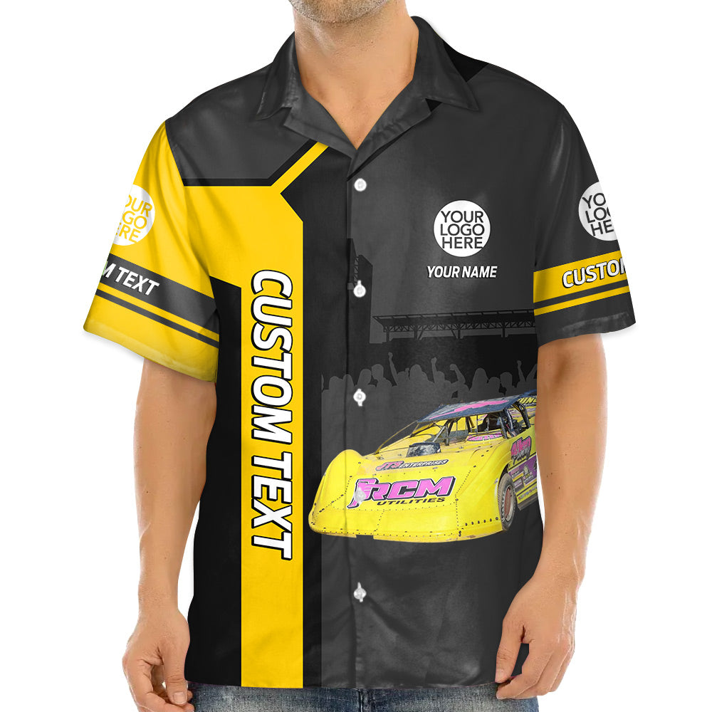 Summer Nights and Dirt Track Lights - Custom Photo Dirt Racing Shirt A2110 Do99