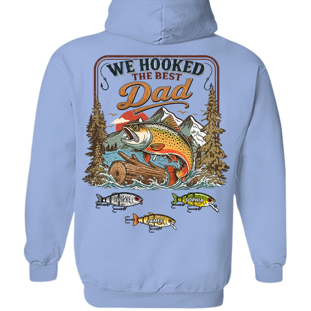 Personalized We Hooked The Best Dad T-Shirt – Personalized Fishing Grandpa Shirt Hv01