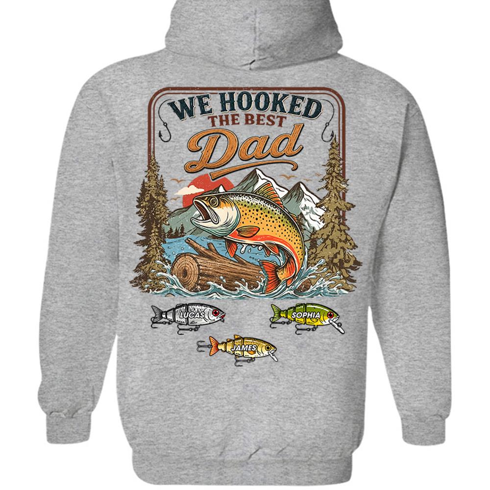 Personalized We Hooked The Best Dad T-Shirt – Personalized Fishing Grandpa Shirt Hv01