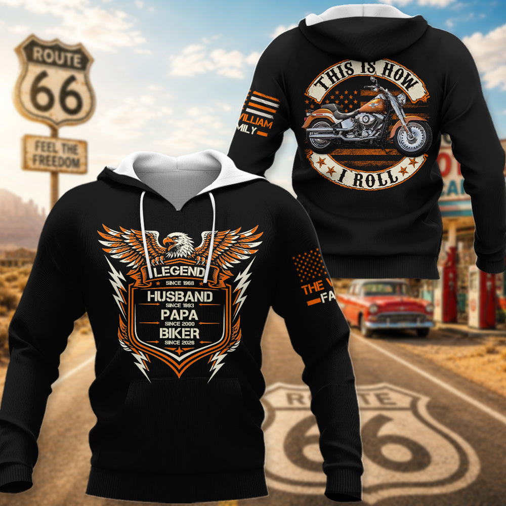 Legend, Husband, Dad And Biker -Custom Vehicle Photo Shirt - Gift for Father's Day, Biker A2110 Pt99