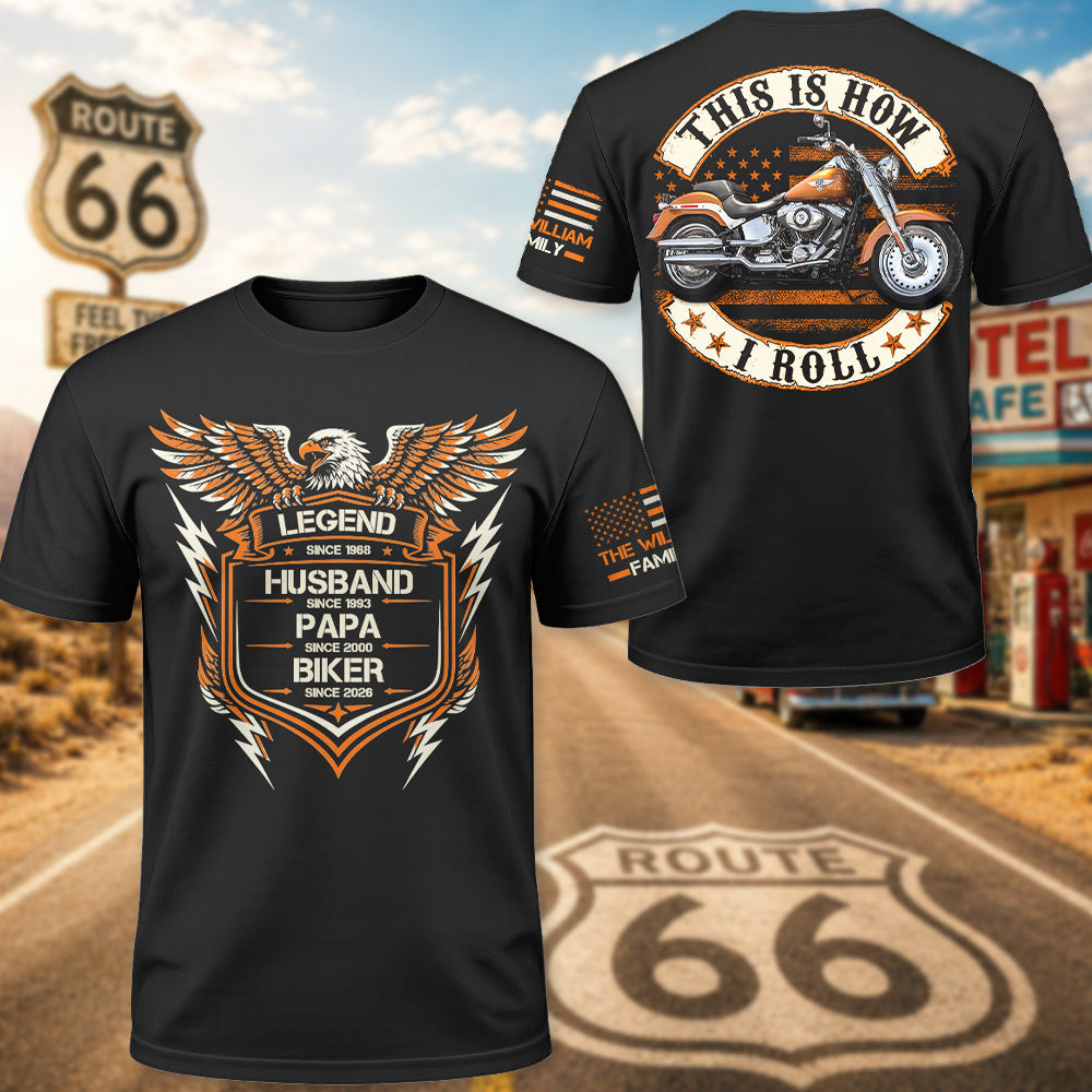 Legend, Husband, Dad And Biker -Custom Vehicle Photo Shirt - Gift for Father's Day, Biker A2110 Pt99
