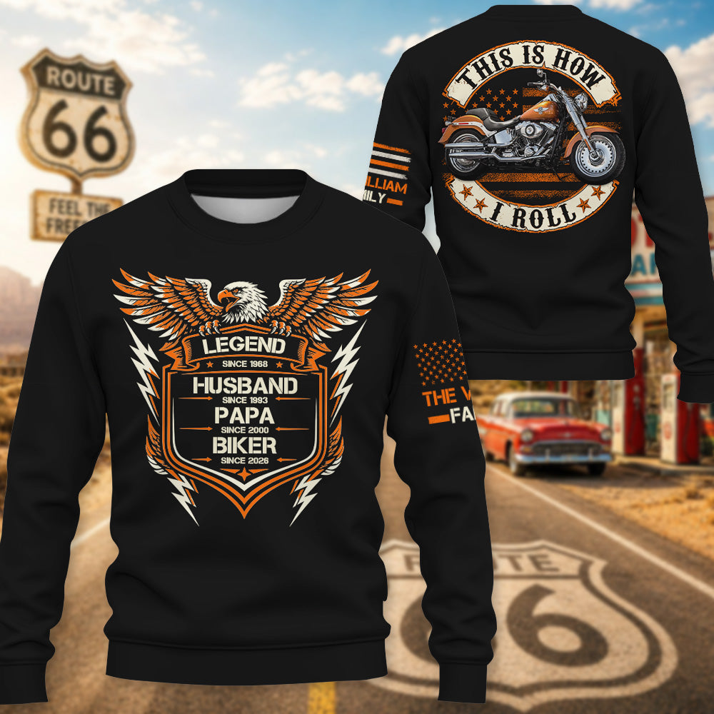 Legend, Husband, Dad And Biker -Custom Vehicle Photo Shirt - Gift for Father's Day, Biker A2110 Pt99