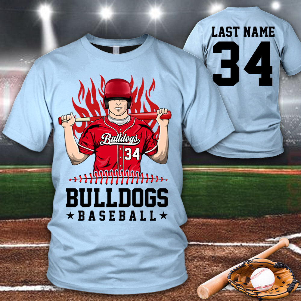 Personalized Shirt Team Name Spirit Name Baseball All Over Print Shirt For Baseball Son Mom Dad Family Game Day Shirt H2511 Do99